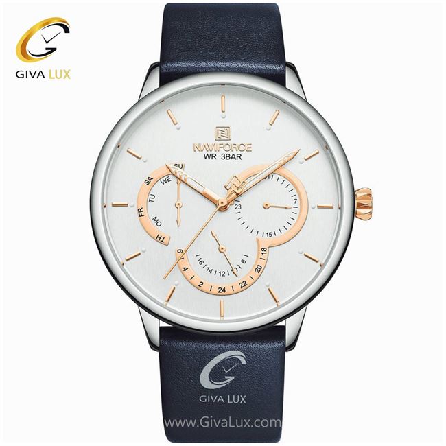 ساعت مچی اورجینال ناوی فورس سه موتوره فول تایم مدل NF3011M